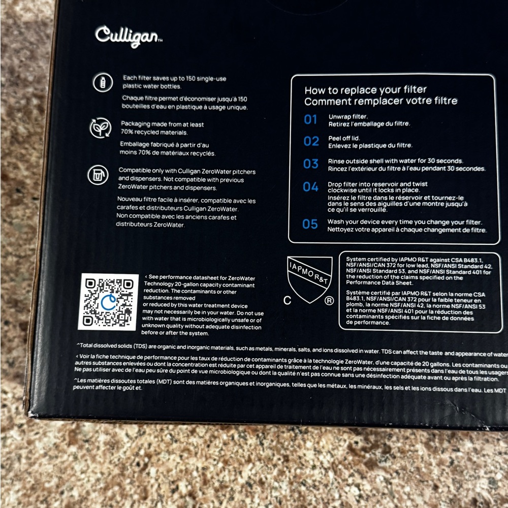 Culligan ZeroWater Replacement Filters - Blue Box - Picture 4 of 5
